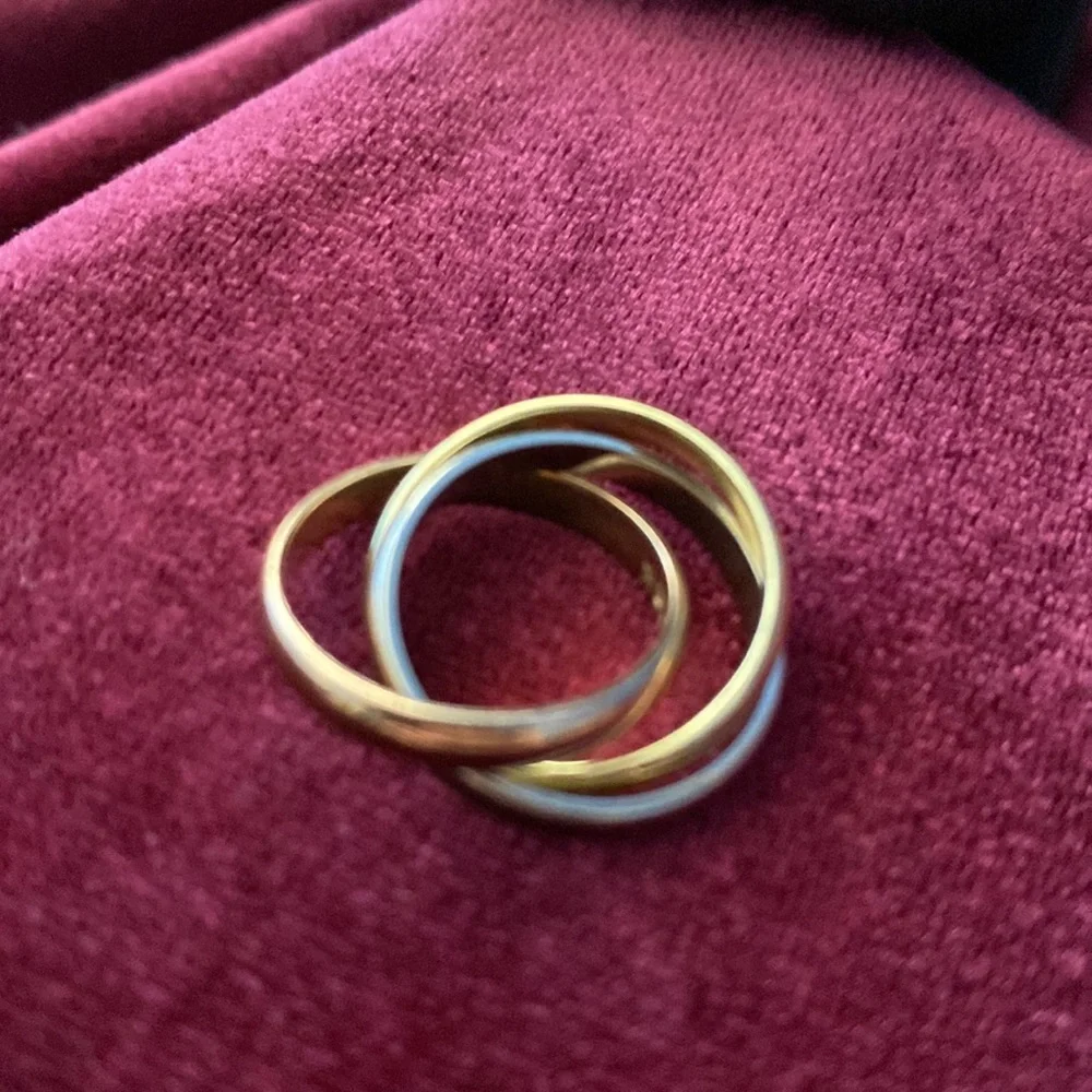 Cartier  18k trinity 3 tone gold , small ring - Picture 5 of 12